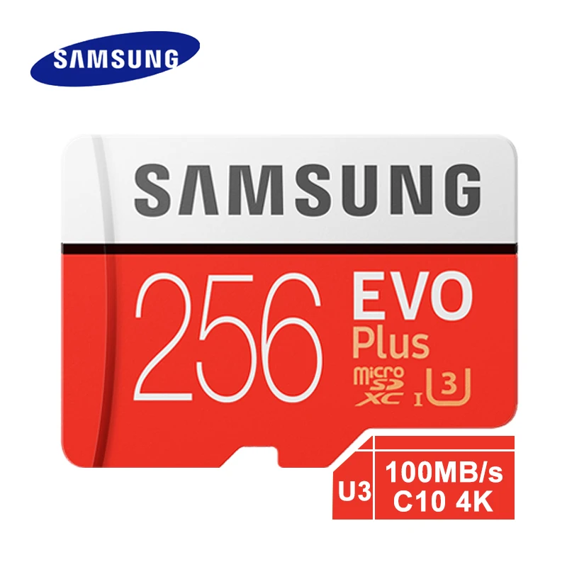 Карта памяти Micro SD SAMSUNG EVO Plus 256 ГБ класс 10 TF-карта C10 microsd UHS-I U3 бесплатная доставка |