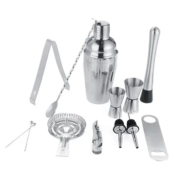 

13pcs/set 550ml Stainless Steel Cocktail Shaker Mixer Drink Bartender Cocktail Hand Shaker Tool Martini Bar Tools Kit