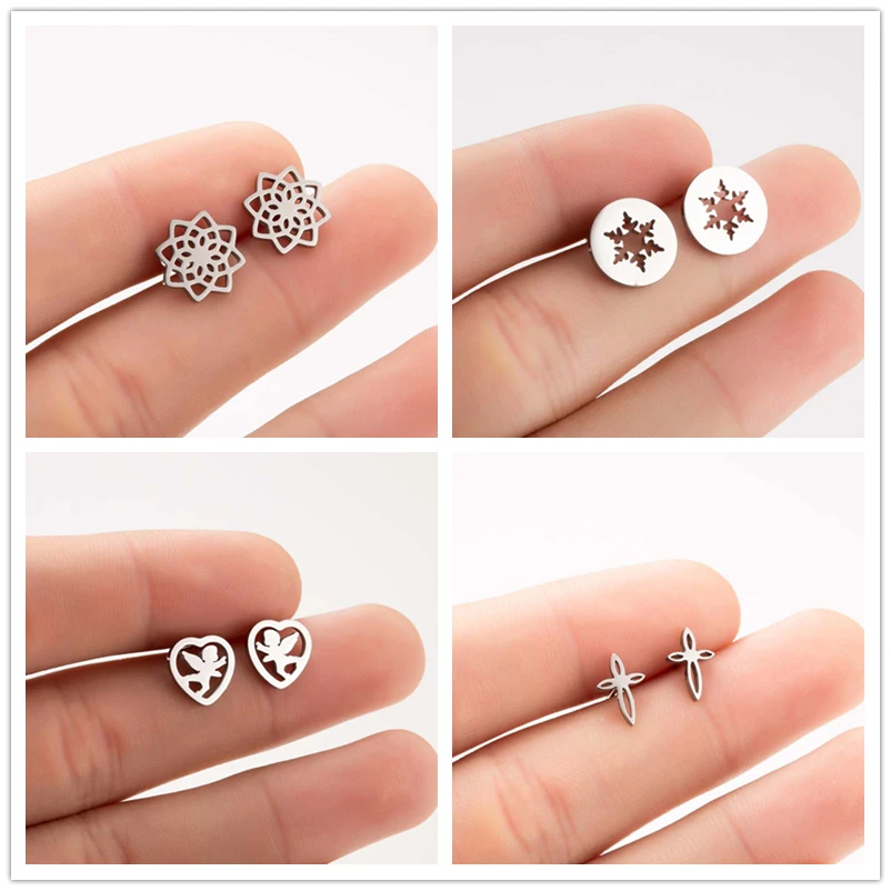 Oly2u милые цветочные искусственные серьги для женщин рождественский