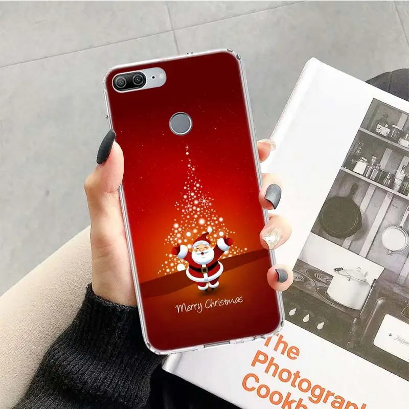 Счастливого Рождества Санта Клаус Олень чехол для huawei Honor 9 10 20 Lite рro 9X 8X 8A 8C фотоаппаратов моментальной печати 7S 7A 7C Y5 Y6 Y7 Y9 мягкий чехол для мобильного телефона C - Цвет: TR125-9