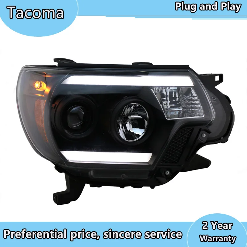 Автостайлинг для Toyota Tacoma фары 2012-2015 светодиодный ные LED DRL Биксеноновые Линзы