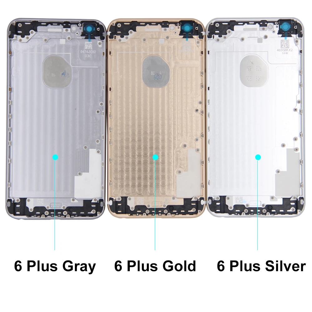 Корпус Корпуса для iPhone 6 Plus задняя крышка корпуса крышка батареи для iPhone 6S задняя дверь Чехол средняя рамка для замены с логотипом