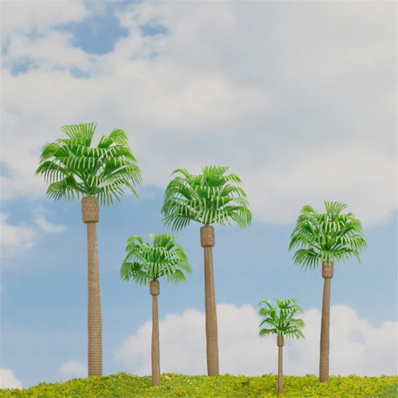 100 шт./лот 6,5 см 1/200 масштабная пластиковая модель пальмового дерева в архитектурном дизайне
