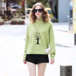 SEQINYY мягкие Пуловеры 2020 весна осень новый модный дизайн женские высококачественные Бисероплетение дерево Свободный Повседневный Топ для