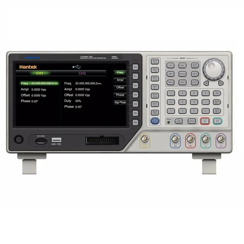 

Hantek HDG2022B Signal Generator 2CH 20MHz 250MSa/s DDS Function Signal Arbitrary Waveform Generator signal gener 64M Memory USB
