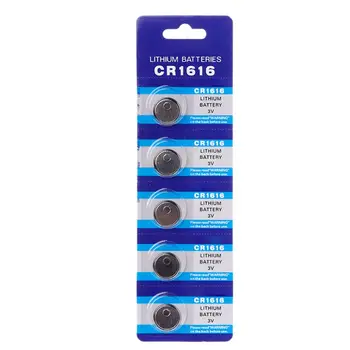 

5PCS Button Battery CR1616 Lithium Coin Cell Batteries 3V DL1616 ECR1616 LM1616 CR 1616 Electronic Car Key Watch Toy Remote