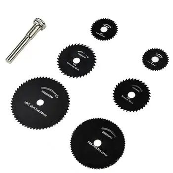 

6mm Mini Circular Saw Blades Power Tools 6Pcs HSS Wood Cutting Disc Grinding Wheel Set for Dremel Tools Drill Dremel Accessories
