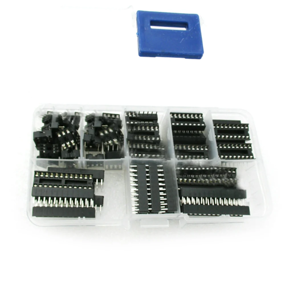 

66PCS 6 814 16 18 20 24 28 Pin DIP IC Sockets Adaptor Solder Type Socket Kit
