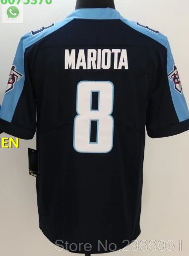 А+++ Качественная мужская футболка для взрослых 8 Marcus Mariota Tennessee - Цвет: For men