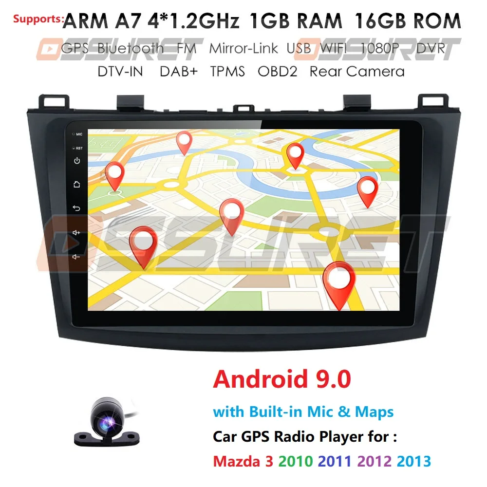 For Mazda 3 2004-2013 maxx axela android 9.0 Car DVD GPS Radio Stereo 1G 16G WIFI Free MAP Quad Core 2 din Car Multimedia Player For Mazda 3 2004-2013 maxx axela android 9.0 Car DVD GPS Radio Stereo 1G 16G WIFI Free MAP Quad Core 2 din Car Multimedia Player