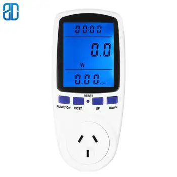 

AC Digital Voltmeter Ammeter Power Supply Voltage Meters Detector Wattmeter Tester Measuring AU Socket Analyzer with Backlight