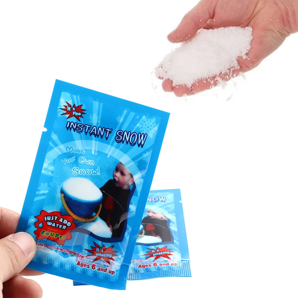 1Pack Artificial Snow Instant Snow Fluffy Super Absorbent Magic Prop Christmas Party Decor Wedding Artificial Snow