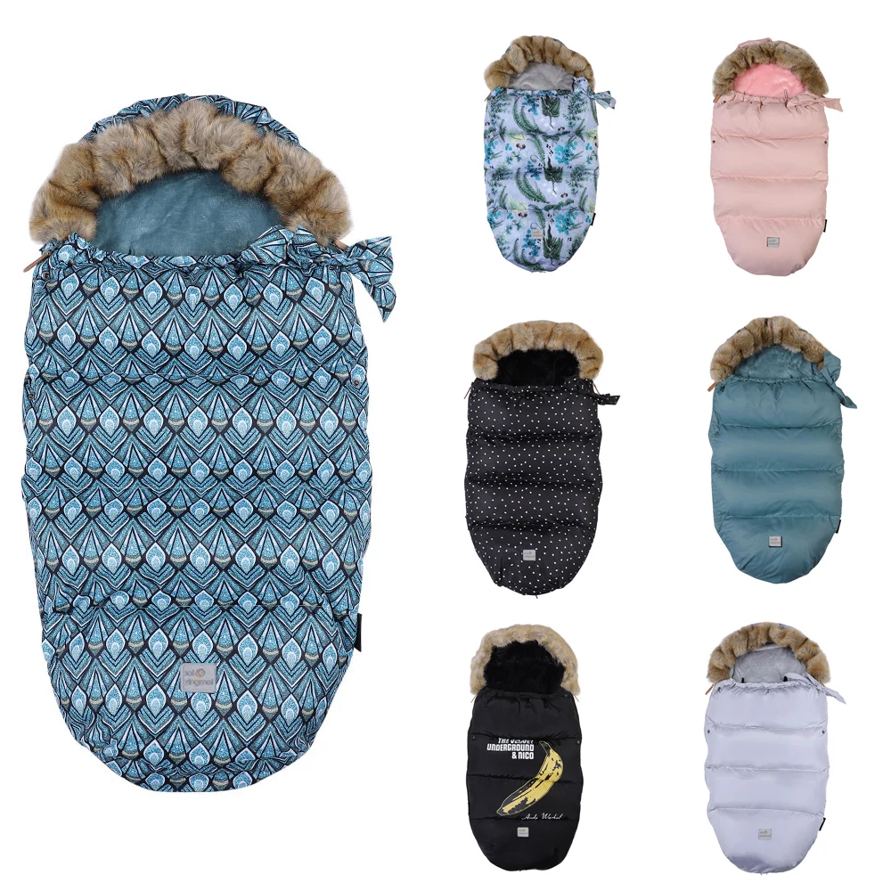 

Baby sleeping bag for stroller Winter Keep Warm Waterproof Windproof Thick Wheelchair Envelope For Newborns Sleepsacks Details