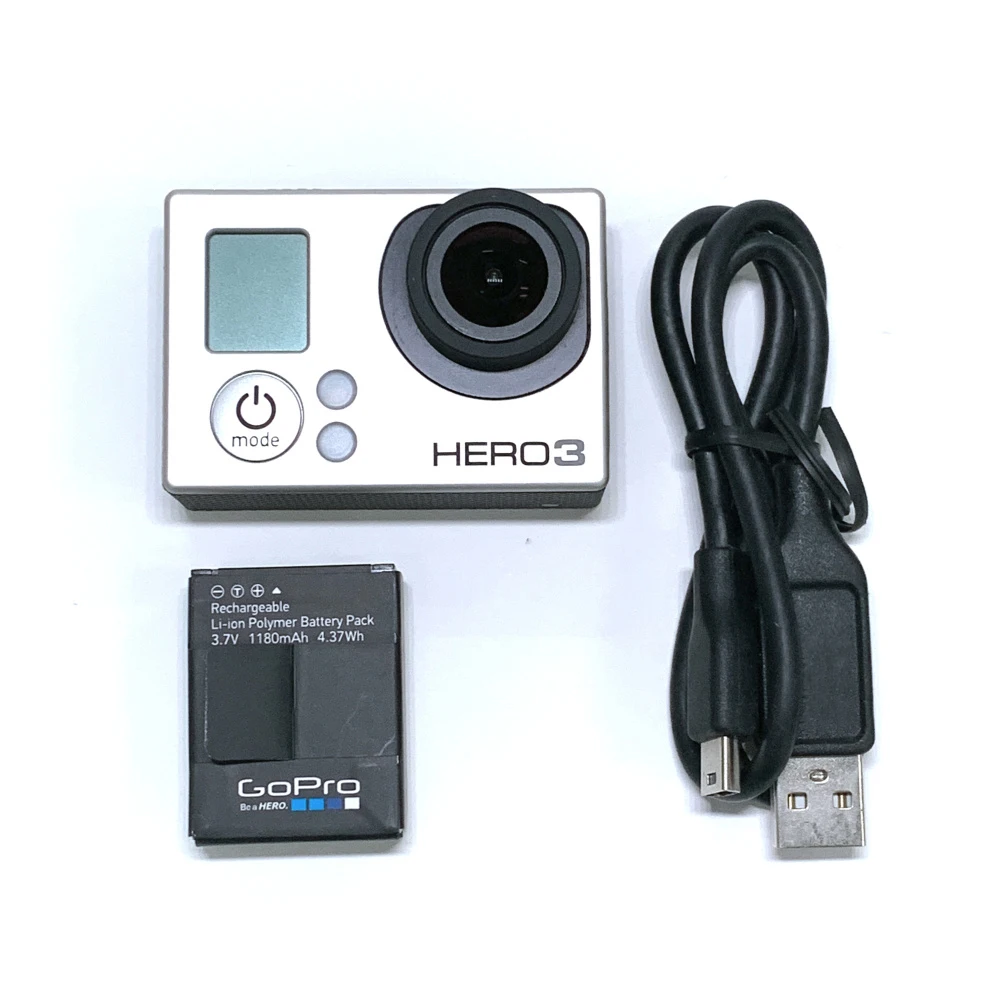 100% оригинальный для GoPro HERO3 Hero 3 silver Edition Adventure Camera + аккумулятор кабель зарядки и