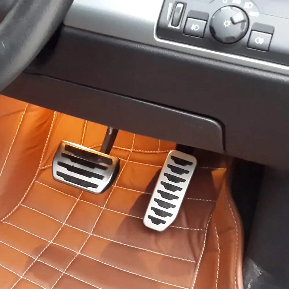

304 Stainless Steel Brake Accelerator Pedal Pads Pedal Cover Parts Car Accessories For Land Rover Freelander 2 2007-2015