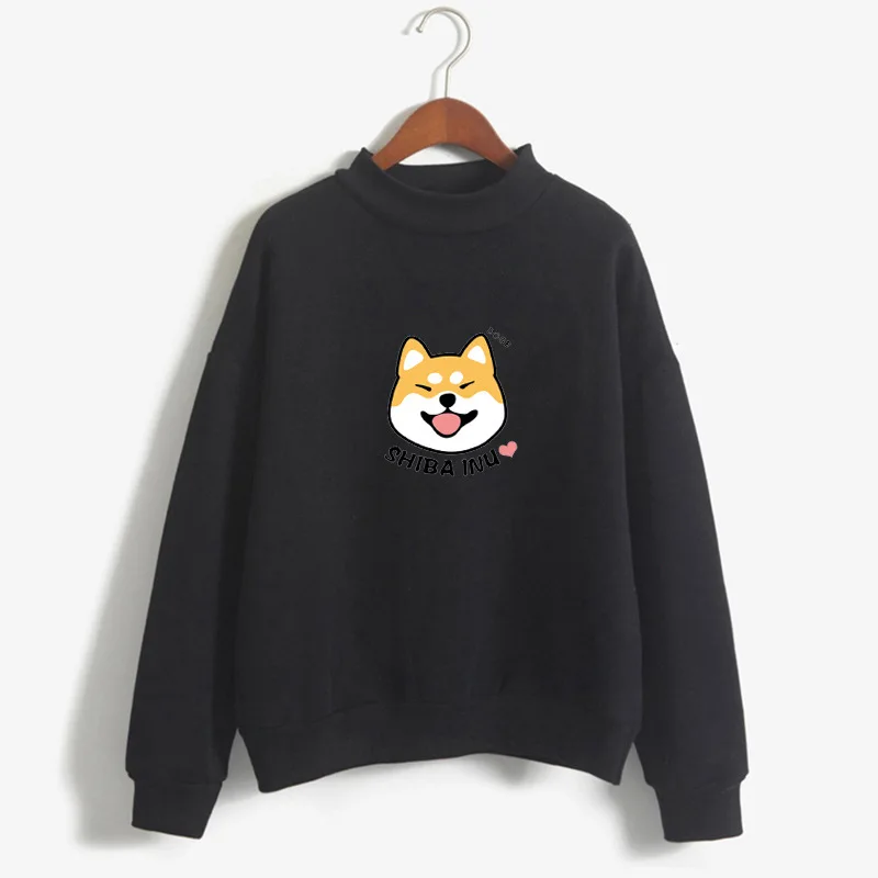 Женские толстовки Харадзюку флисовые осенние Kawaii милый японский аниме Шиба Инну пуловер Kpop Толстовка Moletom sudadera mujer