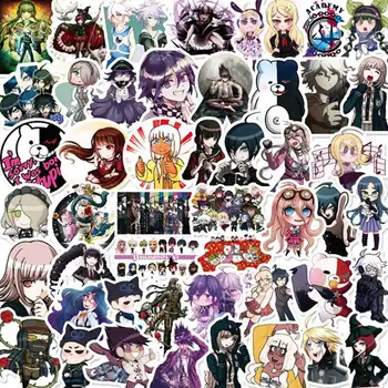 

50Pcs/set Danganronpa Anime Game Stickers Decal Sticker For Laptop Phone Car Book Desk Skatebord DIY Stiker Toy