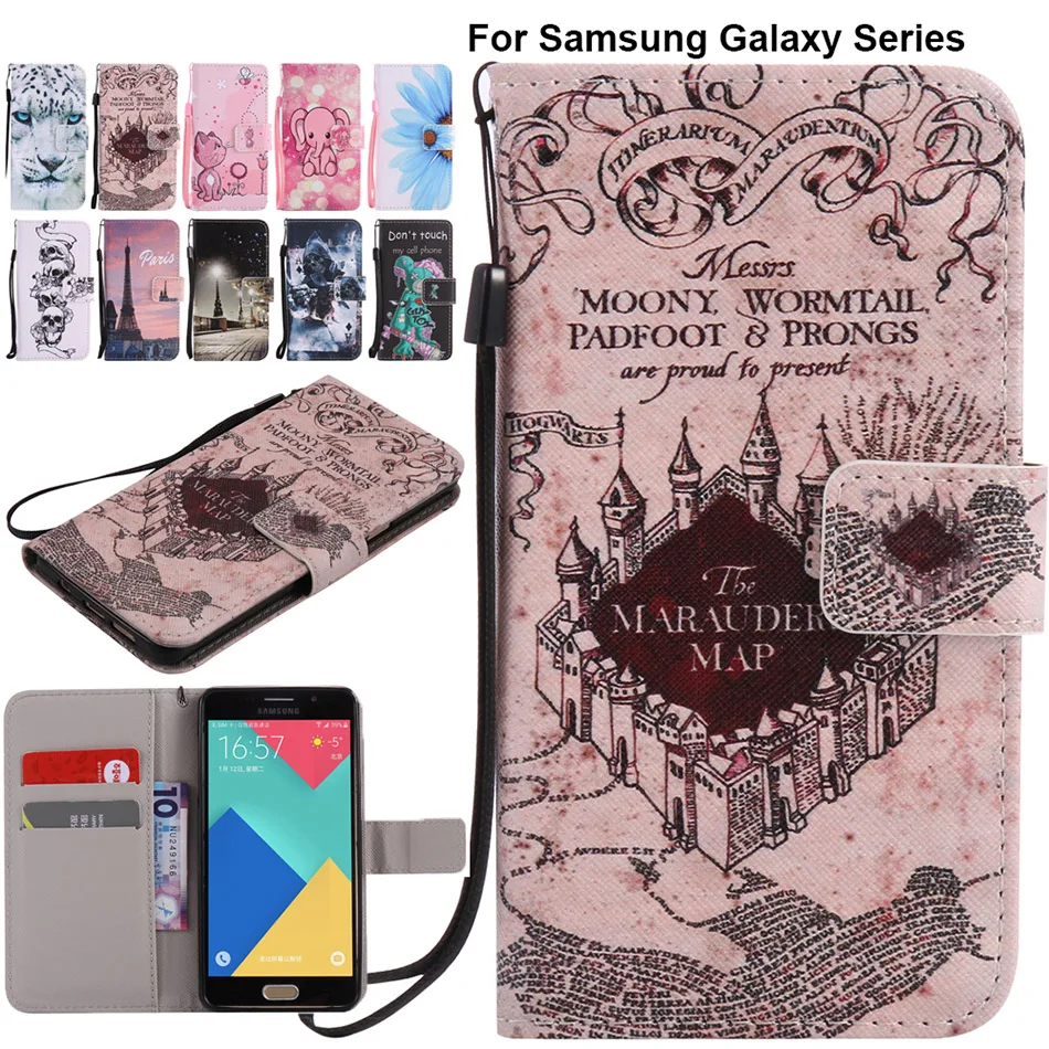 Чехол B128 для Samsung Galaxy J1 J3 2017 J5 Prime J7 A3 A5 S8 S9 Plus S3 S4 S5 S6 S7 Edge откидной кожаный мягкий