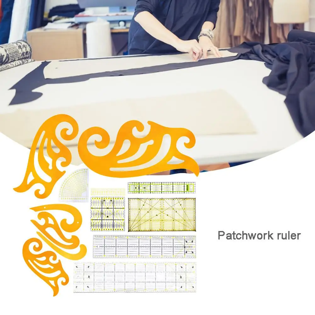 

Patchwork Ruler Set Multi-function Clothing Ruler Manual Drawing Ruler Sewing Craft Scale Tailor Yardstick Cloth Cutting Rulers