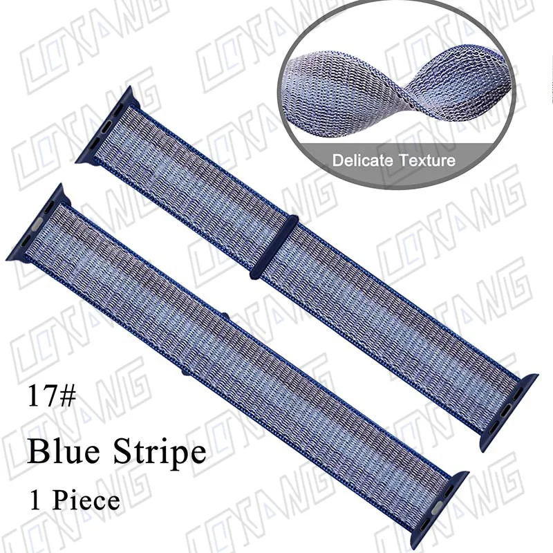 Браслет для IWO 8 IWO 9 IWO 8 Plus - Цвет: 17 Blue Stripe