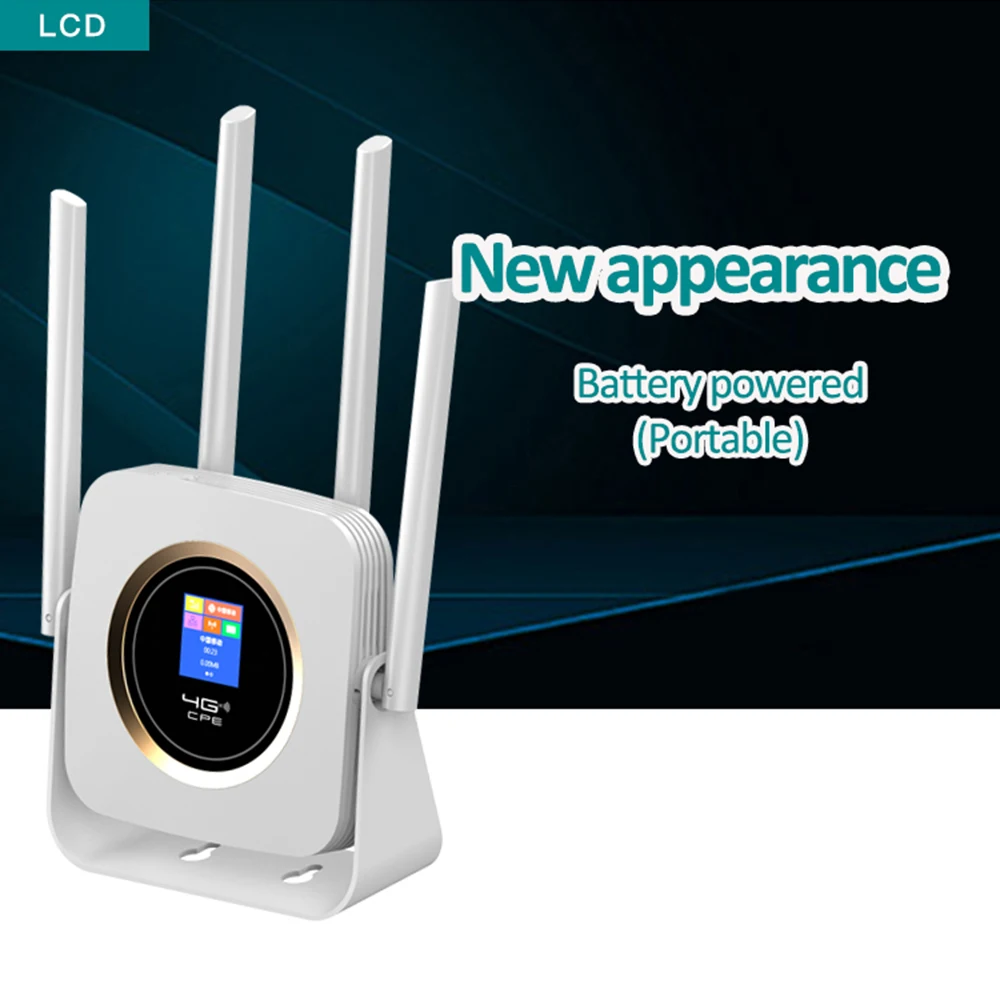 CPE904 300Mbps 4G Wifi Router Unlocked Wireless 4G Router With SIM Card Slot 4Pcs Antenna LAN Port Support 32 Users