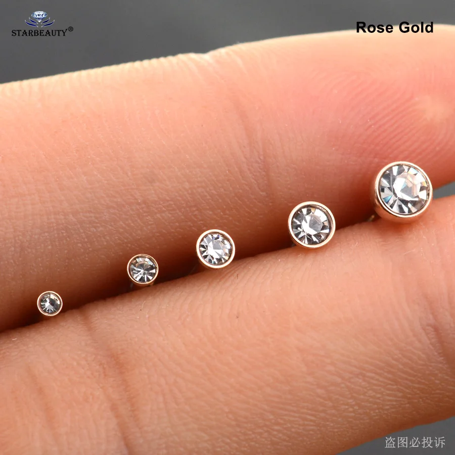 2Pcs Gem Nose Piercing Ear Piercing Set