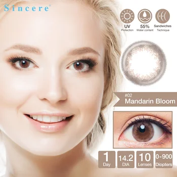 

Mandarin Bloom color contact lenses 0-900 diopter for eyes Day throw 10lenses colored lenses eye contact