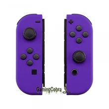 Пользовательский мягкий сенсорный фиолетовый корпус контроллера с полным набором кнопок DIY Замена оболочки чехол для nintendo Switch Joy-Con
