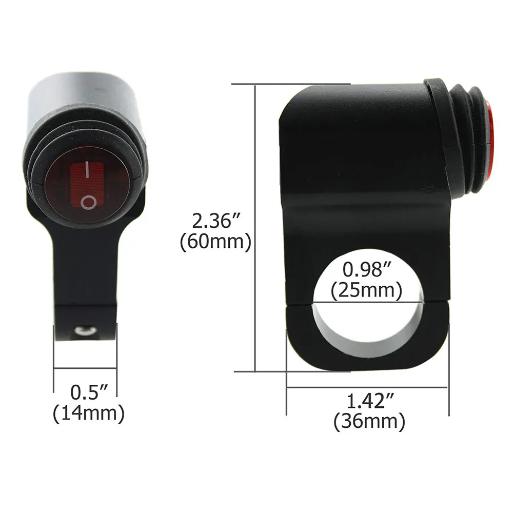 IZTOSS 12v 16A мотоциклетные CNC алюминиевый сплав Кулисные Переключатели руля автоматического включения света фар(25 мм
