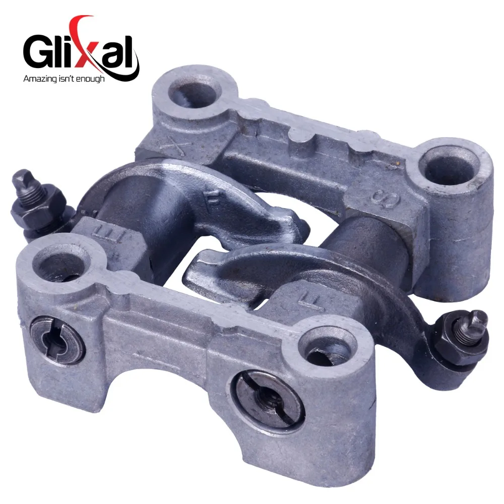 Glixal GY6 49cc 50cc Scooter Moped ATV Cam shaft Holder bracket rocker Arm assy for 139QMB 139QMA Engine (64mm & 69mm Valve) racing camshaft