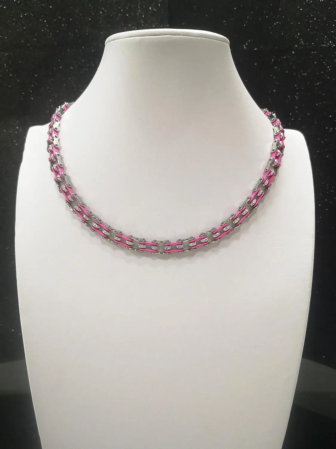 SDA New Fashion Motorcycles Chain  Necklace 7mm*45cm Long Biker Chain Stainless steel cuban Chain Man Woman Neckalce