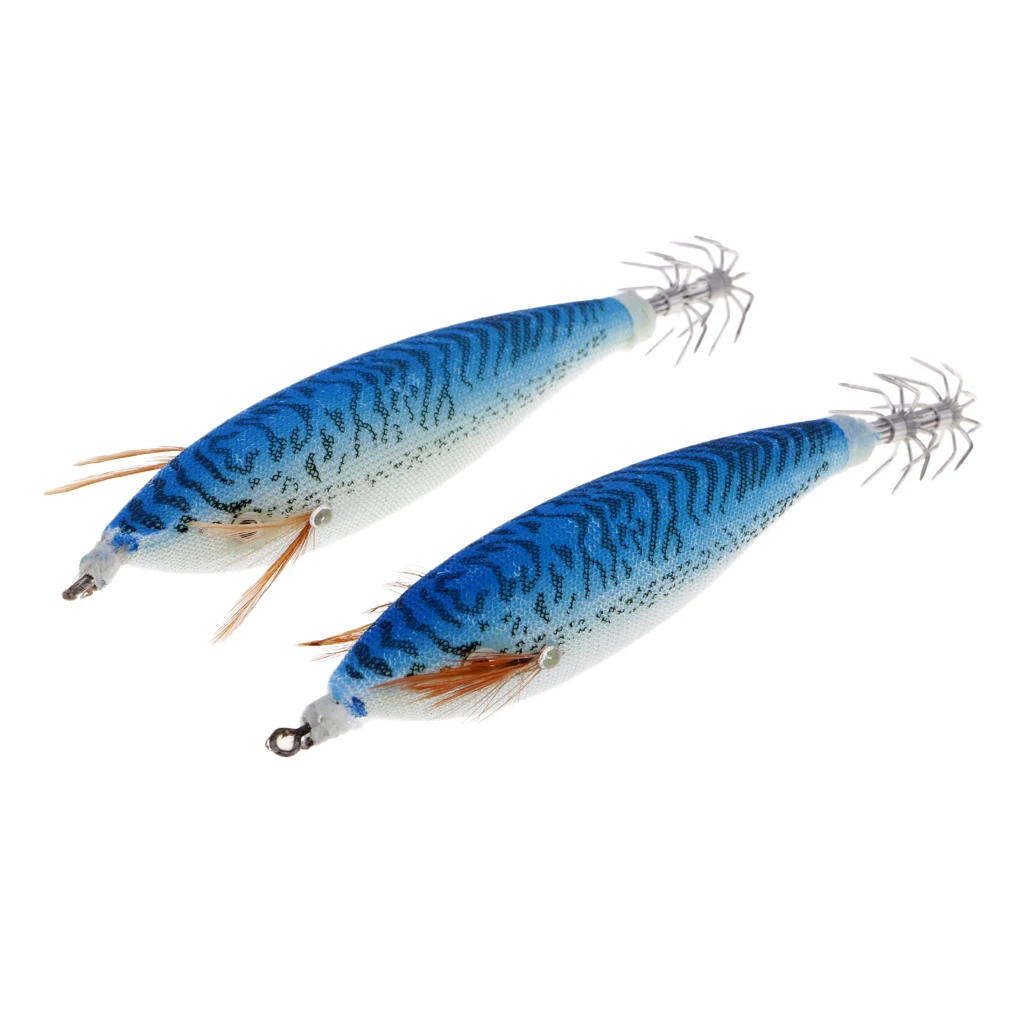2 Pcs 11 cm/14.7g Squid Cuttlefish Lure Hook Lifelike 3D Eyes Specially-Designed Shrimp Shape Bionic Fake Fish Bait Dropshipping