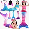 2022 NEW Arrival Rainbow Pink Mermaid Tail Swimsuit with Fin for Kids Girls Holiday Dress Costume Bathing Suit ► Photo 3/6