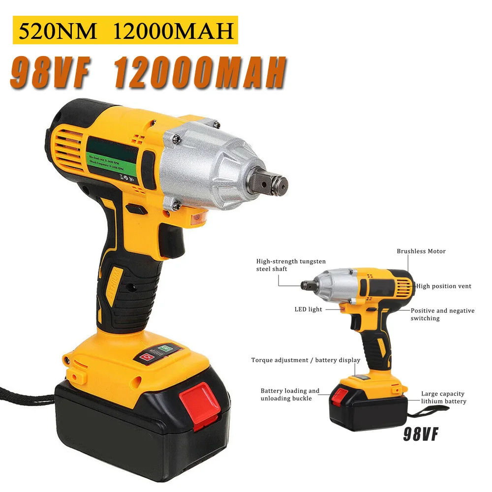 

Repair Impact Wrench Waterproof Battery LED lights Power tools Cordless