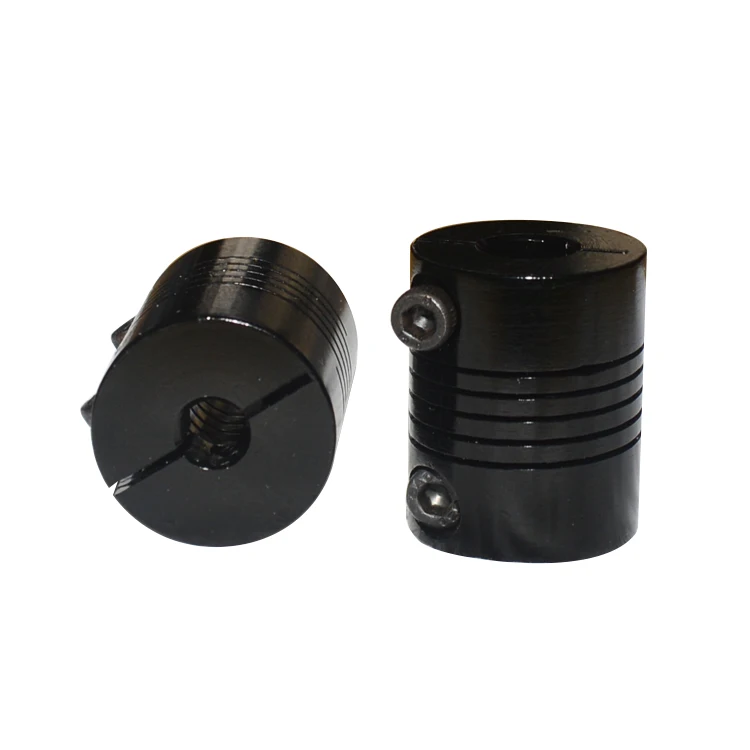 aluminium alloy CNC Stepper Motor Flexible Couplings black diameter 20mm length 25mm Shaft Coupler clamp