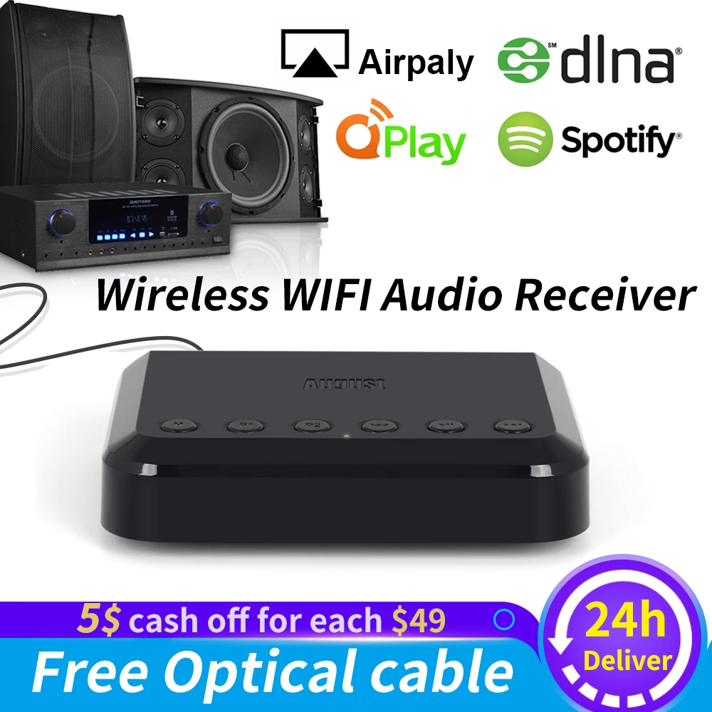 WR320 Беспроводной Wi-Fi аудио приемник для Airplay Spotify DLNA NAS мультирум звуковой поток адаптер Bluetooth Музыка Аудио адаптер