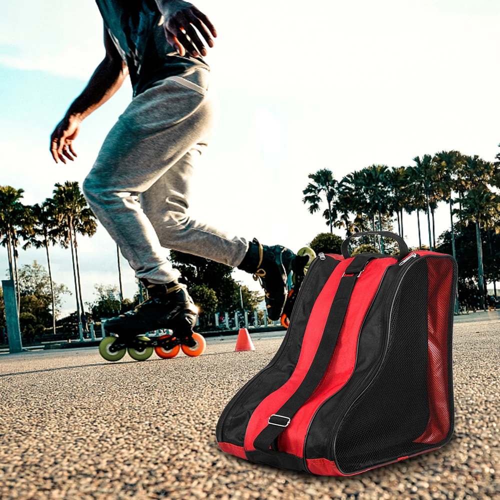 3 Layers Breathable Skate Carry Bag Case Kids Roller Skates Inline Skates Ice Skates Roller Skating Bag Case Skates Storage Bag