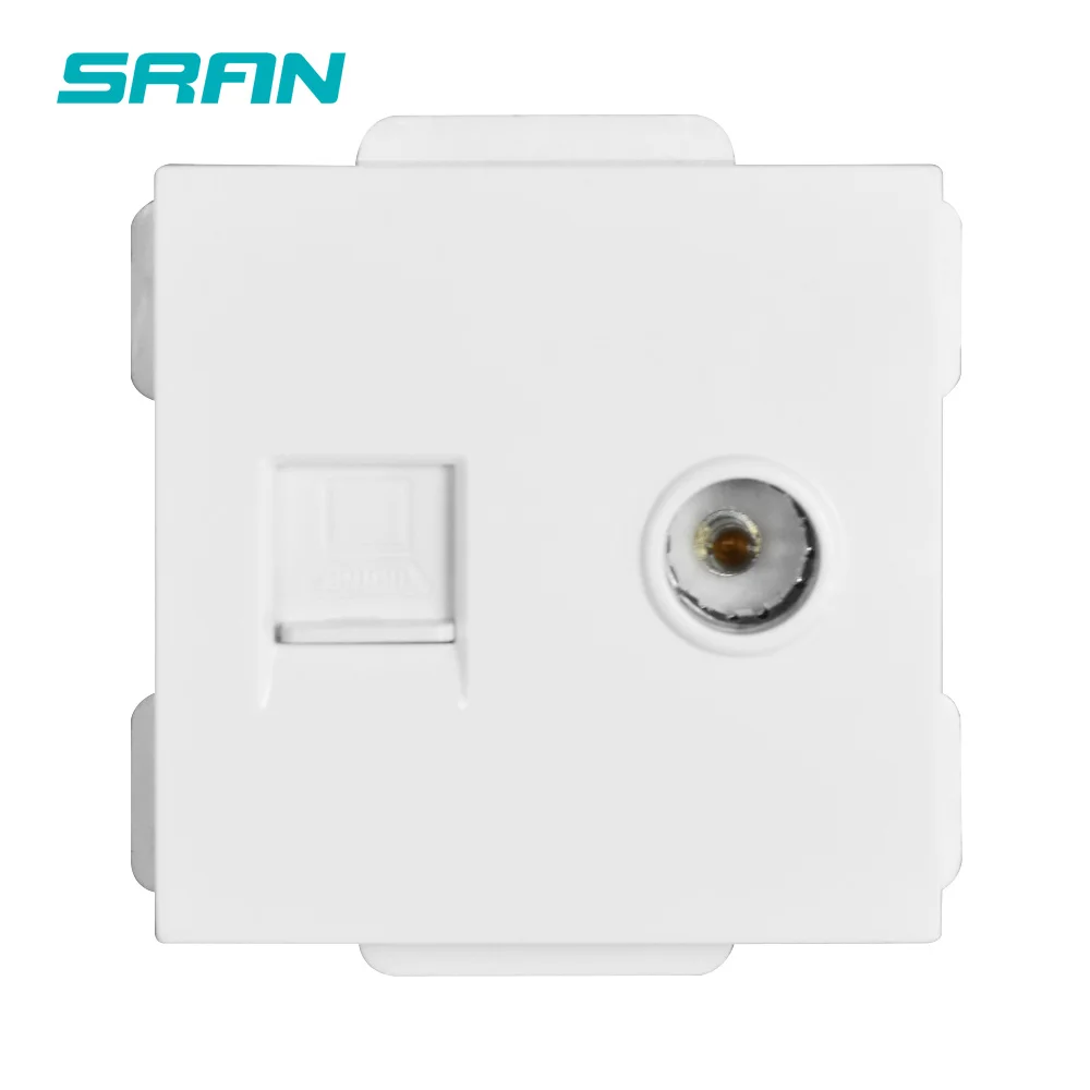 SRAN 52*52 TV + Интернет розетка Функциональный модуль аксессуары Подходит для 86*86
