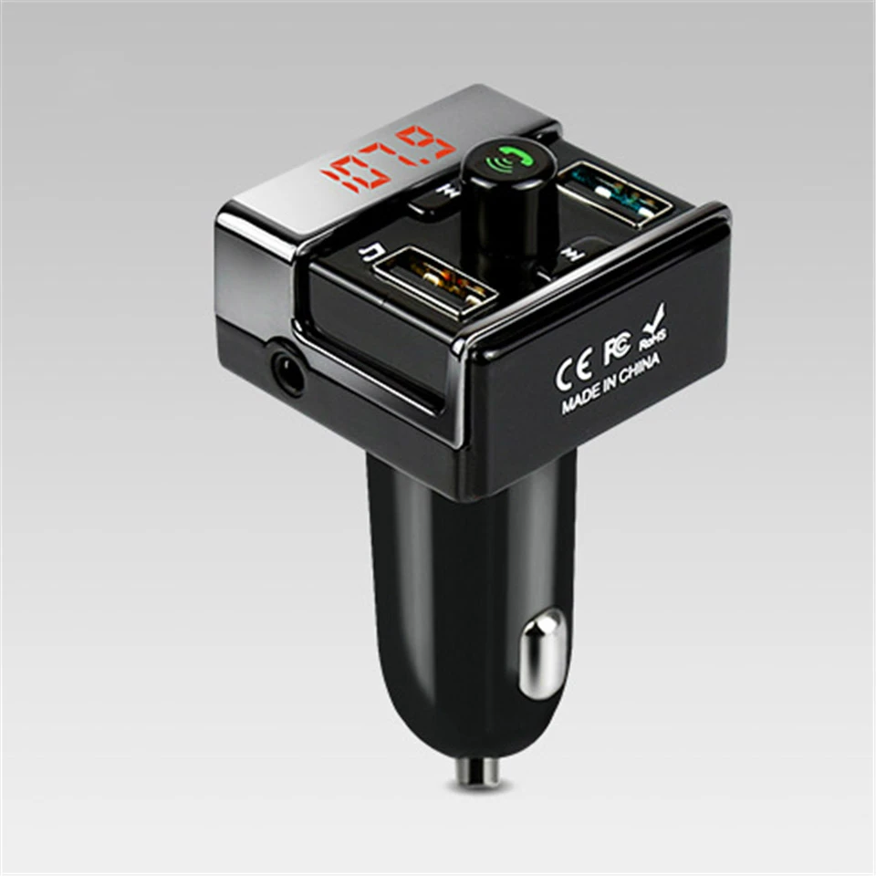 Bluetooth автомобильный комплект Hands Free FM передатчик аудио MP3 музыкальный плеер 2 Dual USB быстрое автомобильное зарядное устройство для телефона быстрое зарядное устройство