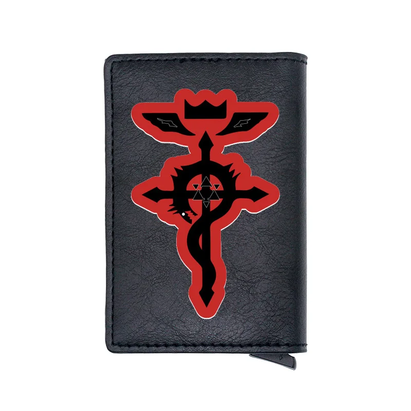

New Full Metal Alchemist Digital Printing Leather Card Holder Wallet RFID Blocking Men Women Short Purse
