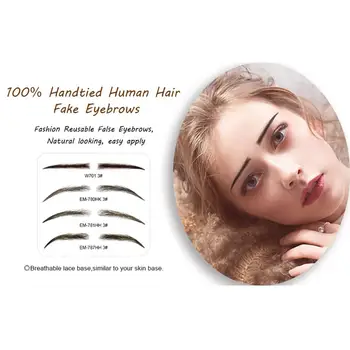 

Neitsi Women's Fake Eyebrows 100% Hand Made Human Hair False Eyebrows