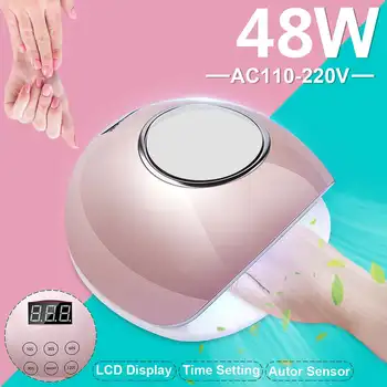 

48W LED UV Nail Lamp with 24 Pcs Leds UV Dryer for Art Gel Tool Nail Lamp Drying Auto Sensor Nail Polish Lamp for DIY Manicure