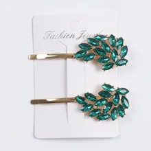 Зеленые хрустальные цветы Za заколка для волос для женщин заколки для волос аксессуары женские заколки головной убор заколка для волос