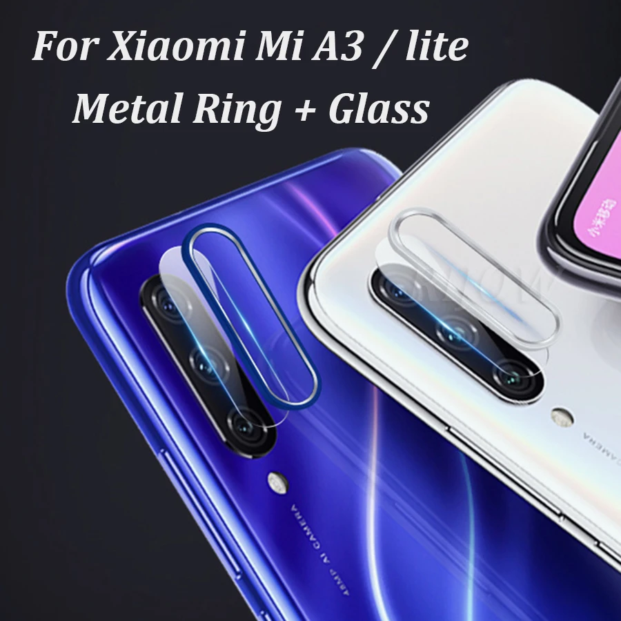 

Camera Len Tempered Glass Xiaomi Mi CC9 CC9e Metal Ring Camera Lens Protective Screen Protector Global Xiomi Mi A3 lite CC9 CC9e