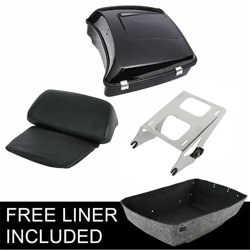 Moto 10.7 "Trunk Pad Mount Rack Per Harley Tour Pak Touring Road King Street Glide Electra Glide 2014-2019