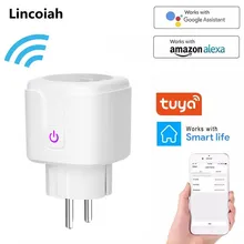 Wi fi inteligente sem fio plug ue eua reino unido adaptador de controle remoto voz energia do monitor tomada temporizador para alexa google casa