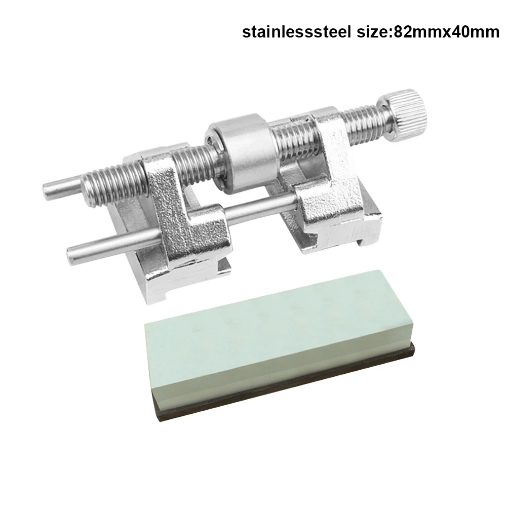 82x40mm-stainless st Нержавеющая сталь/латунь боковой зажим фиксированный угол хонингования руководство для дерева долото строгальный станок края заточки AUG889 - Цвет: 82x40mm-stainless st