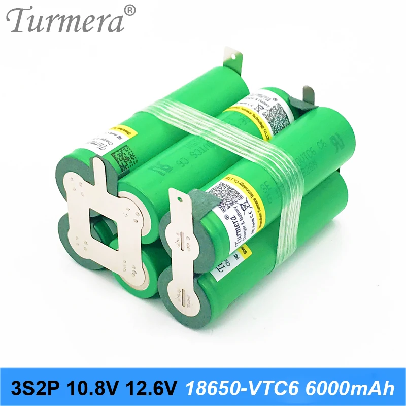 Аккумуляторная батарея Turmera 3S 12 6 в 4S 16 8 5S 21 6S 25 US18650VTC6 аккумулятор 3000 мАч 30 А для