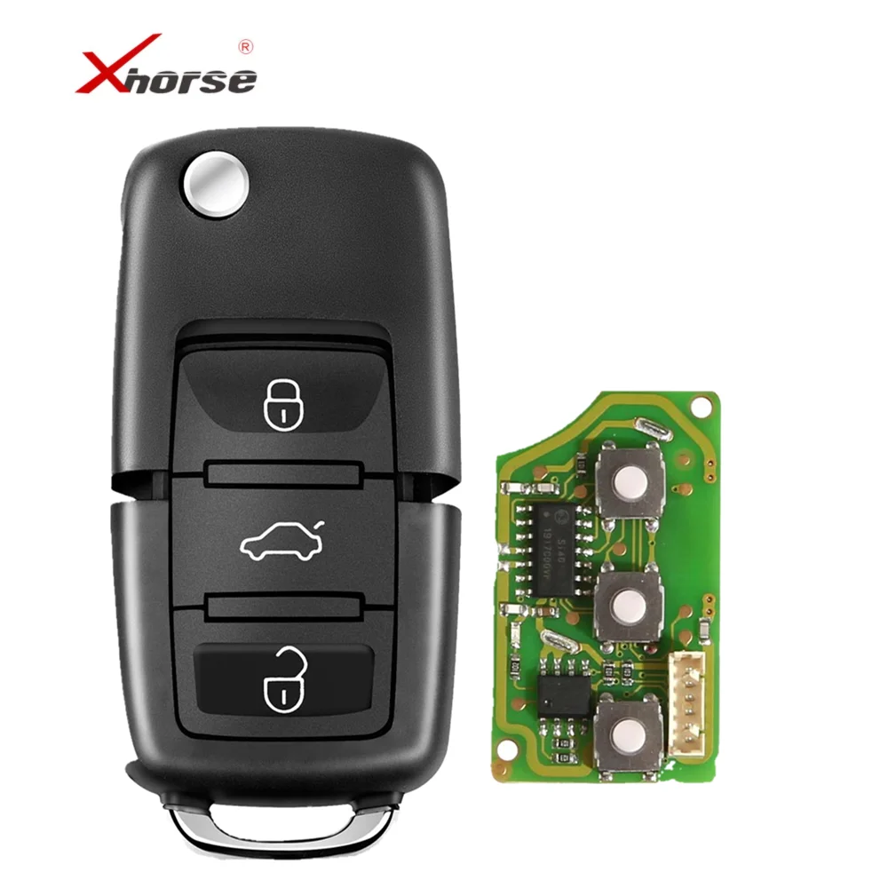 

10pcs/lot XHORSE XKB501EN Wired Universal Remote Key For Volks-Wagen B5 Type 3 Buttons for VVDI Key Tool English Version
