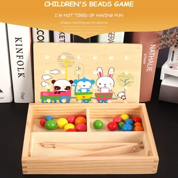 

Children's early education puzzle hand eye coordination montessori bead clip teaching AIDS pinball logical thinking training toy